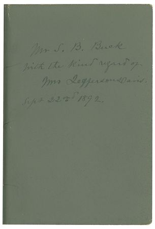 Lot #7467 Varina Davis Signed Book - Image 2