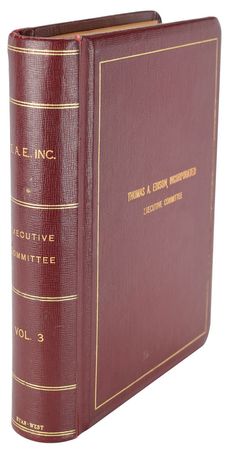 Lot #7386 Thomas A. Edison, Inc. Executive Committee Ledger - Image 29