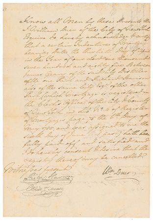 Lot #7247 William Duer Document Signed - Image 1