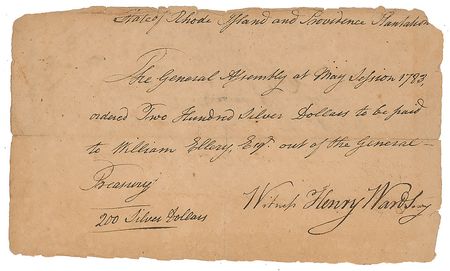 Lot #7132 William Ellery Document Signed - Image 2