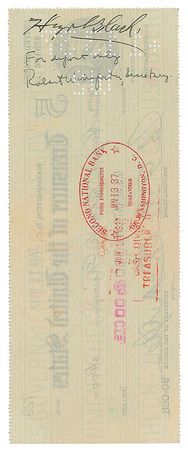 Lot #7292 Hugo Black Signed Check - Image 1