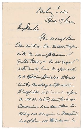Lot #7320 Oliver Wendell Holmes, Jr. Autograph Letter Signed - Image 1