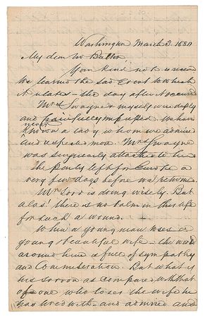 Lot #7336 Noah Haynes Swayne Autograph Letter Signed - Image 1