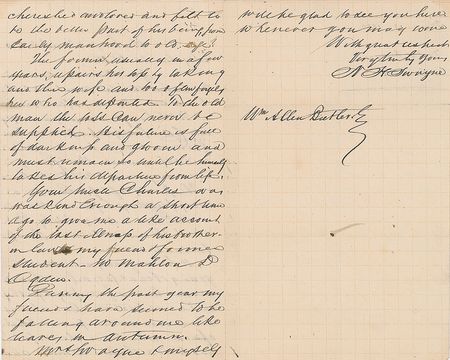 Lot #7336 Noah Haynes Swayne Autograph Letter Signed - Image 2