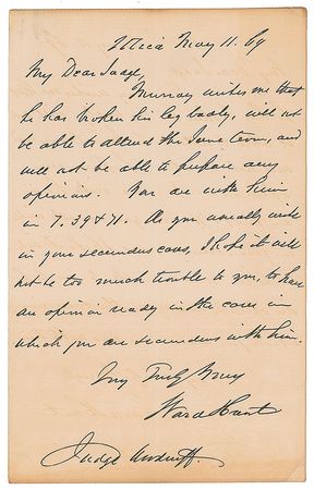 Lot #7504 Ward Hunt Autograph Letter Signed - Image 1