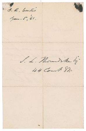 Lot #7307 Benjamin Robbins Curtis Autograph Letter Signed - Image 2