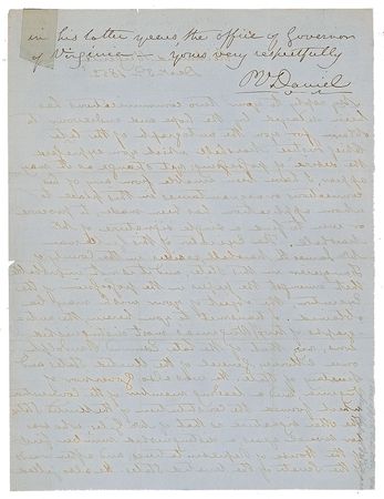 Lot #7308 Peter Vivian Daniel Autograph Letter Signed - Image 2