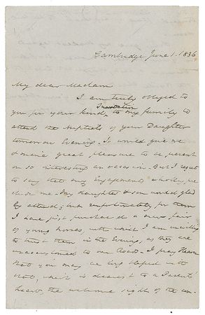 Lot #7333 Joseph Story Autograph Letter Signed - Image 1