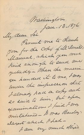 Lot #7346 Morrison Waite Autograph Letter Signed - Image 1