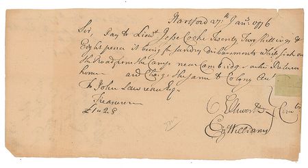 Lot #7312 Oliver Ellsworth Autograph Document Signed - Image 1
