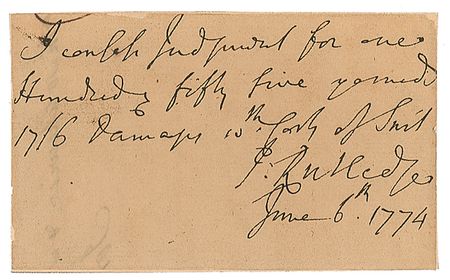 Lot #7228 John Rutledge Autograph Note Signed - Image 1