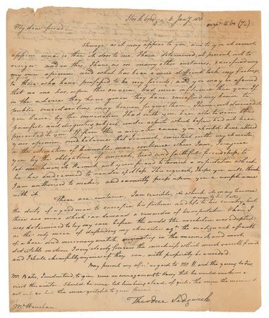Lot #7277 Theodore Sedgwick Autograph Letter Signed - Image 1