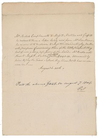 Lot #7200 Pierce Butler Autograph Document Signed - Image 1
