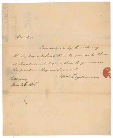 Lot #7206 Thomas Fitzsimons Autograph Letter Signed - Image 1