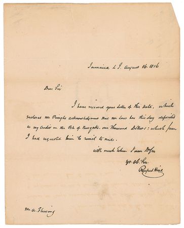 Lot #7211 Rufus King Autograph Letter Signed - Image 1