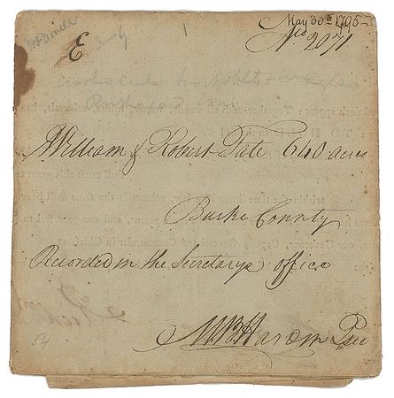 Lot #7230 Richard Dobbs Spaight Document Signed - Image 1