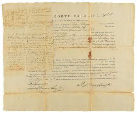 Lot #7230 Richard Dobbs Spaight Document Signed - Image 3