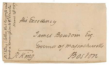 Lot #7199 Pierce Butler and Rufus King Free Franks - Image 1