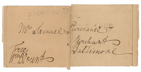 Lot #7196 William Blount Free Frank - Image 1