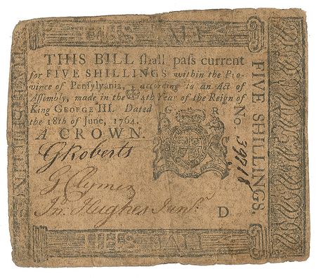 Lot #7130 George Clymer Signed Currency - Image 1