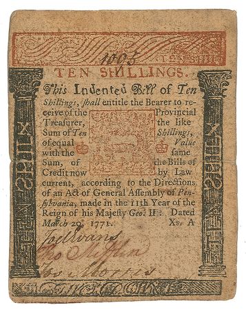 Lot #7265 Thomas Mifflin Signed Currency - Image 1
