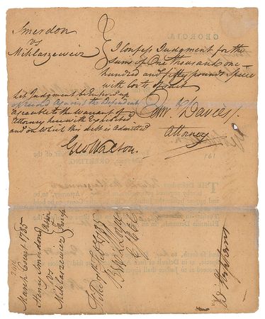 Lot #7182 George Walton Document Signed - Image 2