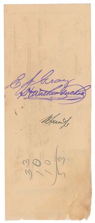 Lot #7481 Joseph Wheeler Signed Check - Image 2