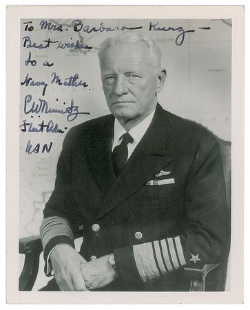 Lot #7497 Chester Nimitz (2) Signed Photographs - Image 1