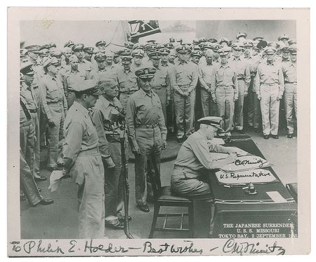 Lot #7497 Chester Nimitz (2) Signed Photographs - Image 2