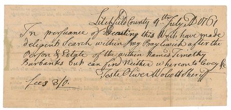 Lot #7191 Oliver Wolcott Autograph Document Signed - Image 1