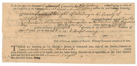 Lot #7191 Oliver Wolcott Autograph Document Signed - Image 2