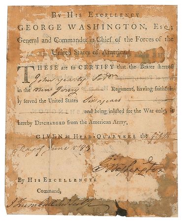 Lot #7002 George Washington Document Signed - Image 1
