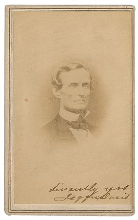 Lot #7468 Jefferson Davis Signed Photograph - Image 1