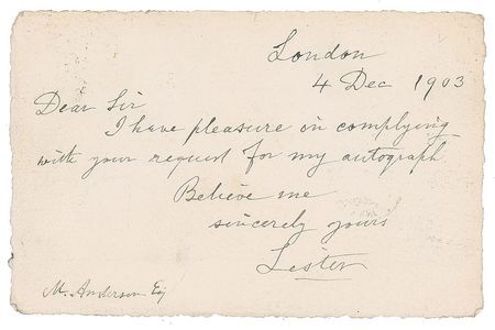 Lot #7389 Joseph Lister Autograph Letter Signed - Image 1