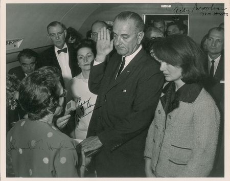 Lot #7111 Lyndon B. Johnson Inauguration Signed Photograph - Image 1