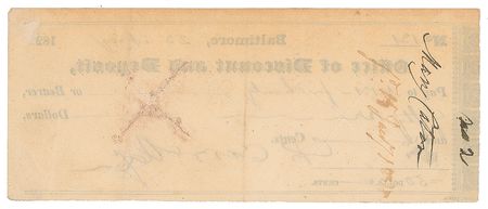 Lot #7123 Charles Carroll of Carrollton Signed Check - Image 2