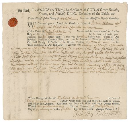 Lot #7167 Robert Treat Paine Autograph Document Signed - Image 2
