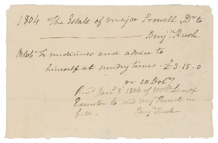 Lot #7173 Benjamin Rush Autograph Document Signed - Image 1