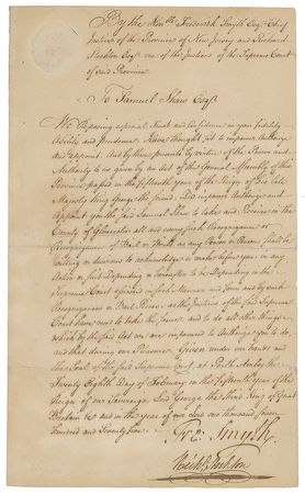 Lot #7179 Richard Stockton Letter Signed - Image 1