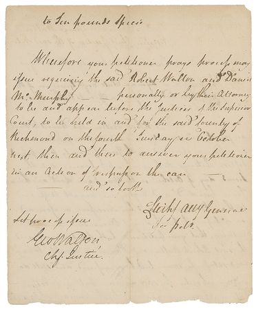 Lot #7183 George Walton Document Signed - Image 1