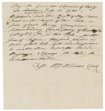Lot #7186 William Williams Autograph Document Signed - Image 1