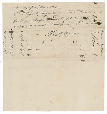 Lot #7186 William Williams Autograph Document Signed - Image 2