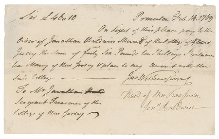 Lot #7188 John Witherspoon Autograph Document Signed - Image 1
