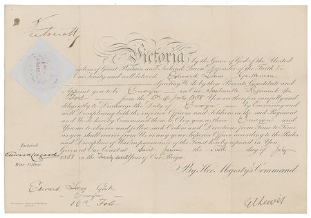 Lot #7447  Queen Victoria Document Signed - Image 1