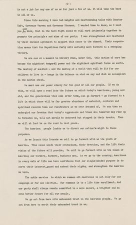 Lot #7107 Dwight D. Eisenhower Souvenir Typescript - Image 2