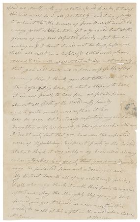 Lot #7015 Anna Harrison Autograph Letter Signed - Image 3