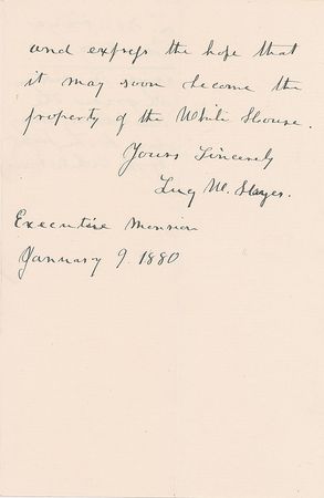 Lot #7034 Lucy Hayes Autograph Letter Signed - Image 2