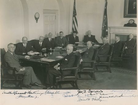 Lot #7096 Franklin D. Roosevelt and Cabinet Signed Photograph - Image 1