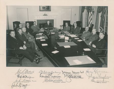 Lot #7104 Harry S. Truman and Cabinet Signed Photograph - Image 1