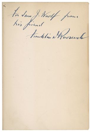 Lot #7099 Franklin D. Roosevelt Signed Book: 'On Our Way' - Image 2